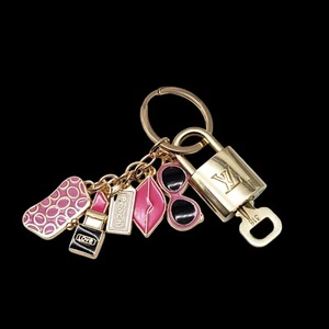 100% Auth Louis Vuitton Lock & Key with unbranded Bagcharm, Keycharm, Keychain - Picture 1 of 9