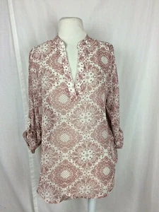 Túnica EN CREMA Roja Blanca Transparente Manga 3/4 Talla M Poliéster - Imagen 1 de 10