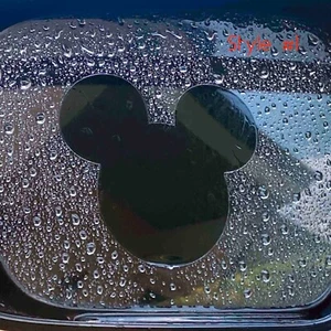 Mickey Mouse Silhouette Customized Anti-fog rainproof Clear Decals 2 pcs - Picture 1 of 4