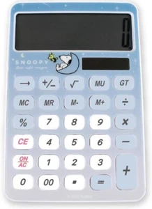 Peanuts Snoopy desktop calculate calculator solar battery starry night - Picture 1 of 2