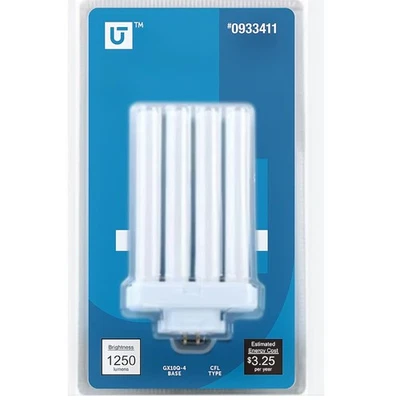 11 pack Utilitech 75W T4 CFL Light Bulb 6500K Daylight GX10Q-4 Base 1250 Lumens - Image 1 of 2