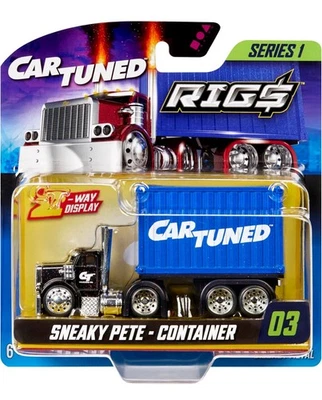 Camión fundido a presión Sneaky Pete serie 1 contenedor plataformas afinadas para automóvil #3 azul envío rápido Foto 1 de 2