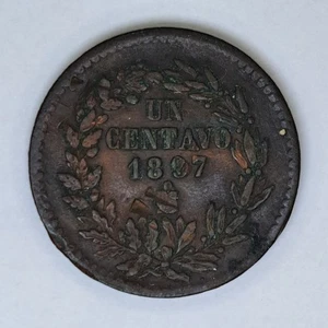 1897 Mexico 1 UN Centavo MO Mint Has Cuts See Photos #SA31 - Picture 1 of 3