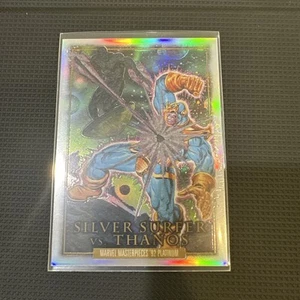 2024 Masterpieces Platinum '92 Silver Surfer vs Thanos Battle Spectrum Rainbow - Picture 1 of 4