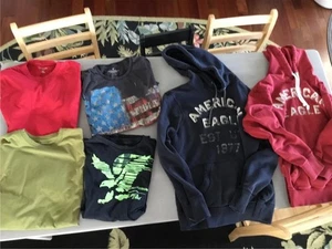 MEN'S LOT MED TALL MT American EAGLE SHORT SLEEVE T-SHIRTS /SWEATSHIRTS - Picture 1 of 12