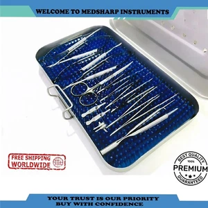 Micro Hand Surgery Instruments Kit Microvascular Clamp Surgical Suture kit - Picture 1 of 3