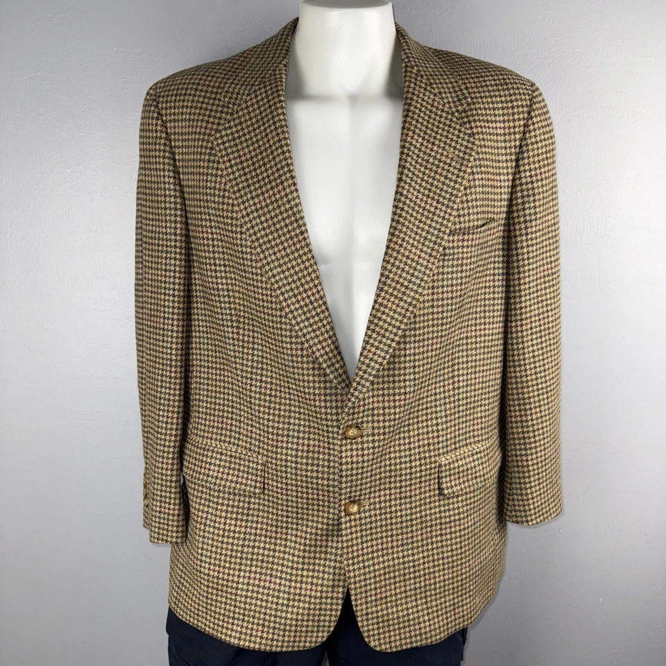 Abrigo Blazer Chaqueta De Colección Austin Reed Deportivo Para Hombre’s 46R Marrón Lana Pata de Gallo Foto 1 de 4