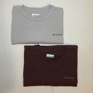 Columbia Men's Thistletown Hills Long Sleeve T-shirt Size XL Burgundy Gray Used - Picture 1 of 11