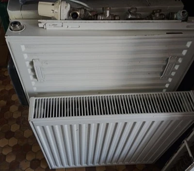 2 Radiateurs eau chaude acier GoodHome blanc - Photo 1/4