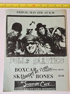 PUNK NEW WAVE FLYER SKIN N BONES BOXCAR KIDS POLLO ELASTICO UTAH INDIE POSTER 45 - Foto 1 di 6