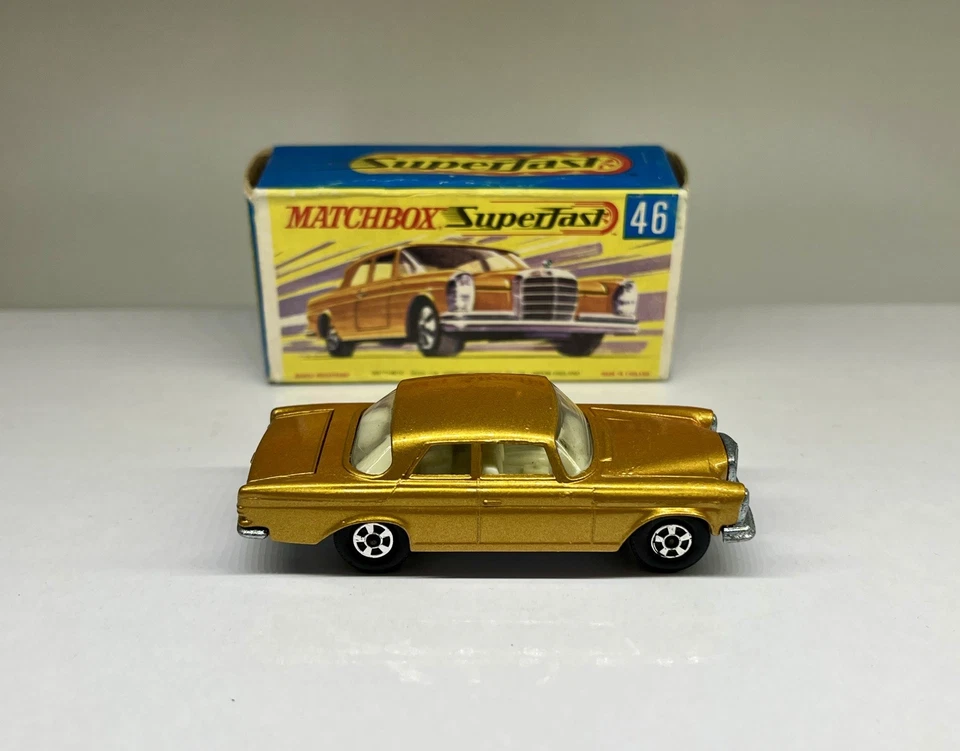 Lesney Matchbox Superfast No. 46 Mercedes 300 SE Coupe with Original Box CLEAN - Image 1 of 4