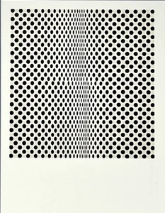 Bridget Riley (b. 1931) Fission, 1962 - MOMA Art Print Card 4.25”x6” - Picture 1 of 5