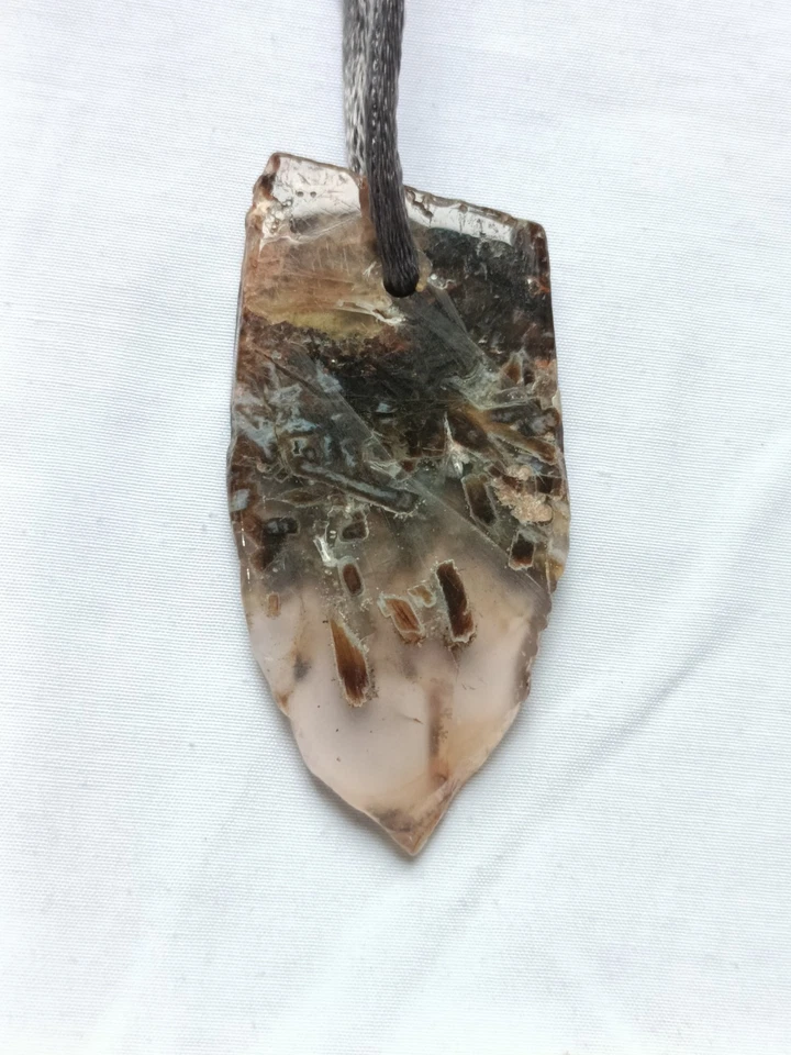 Палочка агат полированный грубый ломтик подвеска 59 X 31 X 5 мм 1 изделие для изготовления ювелирных изделий  - Изображение 1 из 4