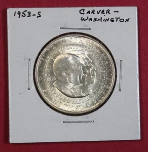 1952-S CARVER-WASHINGTON COMMEMORATIVE HALF DOLLAR - Picture 1 of 2