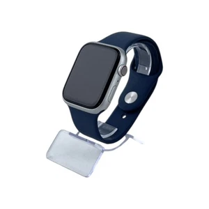 Apple Watch 9 Cellular Aluminium Silber 45 mm Sportarmband Sturmblau - Zdjęcie 1 z 4