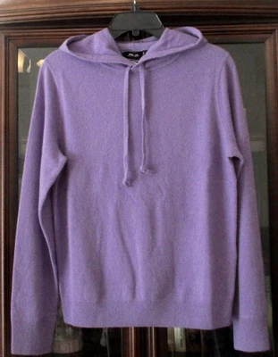 NWT $348 Ralph Lauren Lilac Purple WASHABLE CASHMERE Hoodie Sweater sz M - RLX - Image 1 of 4