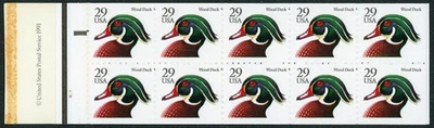 1991 - Scott #BK174 - Wood Duck  Booklet of 20. NH - Image 1 of 3