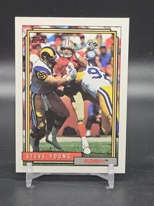 Tarjeta de fútbol americano 1992 Topps #191 Steve Young San Francisco 49ers - Imagen 1 de 2