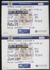 Stockport County v Gillingham  8-1-2011    ticket stubs x 2