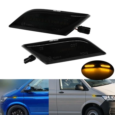 2x LED Seitenblinker Blinker schwarz Für VW Transporter T6.1 Caravelle Multivan - Bild 1 von 4