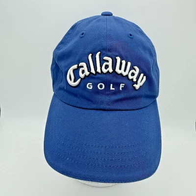 Callaway Golf Hat Cap Adult Strapback Blue Embroidered White Logo Adjustable - Image 1 of 4