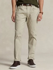 POLO RALPH LAUREN Varick Pantalone Uomo Slim Dritto Cinque Tasche Taglia 42x29 Beige - Foto 1 di 9