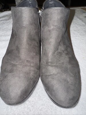 Botas de tornozelo Style & Company femininas idea bege com zíper lateral salto bloco tamanho 9 M - Imagem 1 de 4