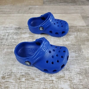 Crocs Classic Clogs Toddler 2 / 3 Navy Blue Rubber Slingback Round Toe - Picture 1 of 9
