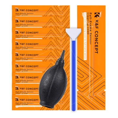 K&F Concept Vollformat Sensor Reinigung 24mm Swabs 10Stück Staubfrei + Blasebalg - Bild 1 von 4