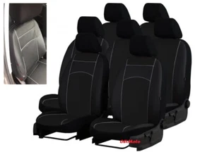 Juego completo de fundas de asiento de cuero a medida Skoda Kodiaq TECNOLOGÍA 2016 - en 7 plazas - Imagen 1 de 12