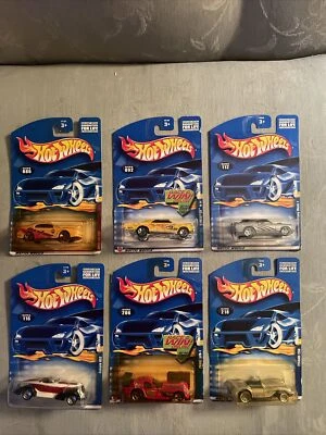 6 Hot Wheels cars includes #218 Ferrari 250, #206 Panoz GTR-1, #116 Auburn 852 - Image 1 of 4