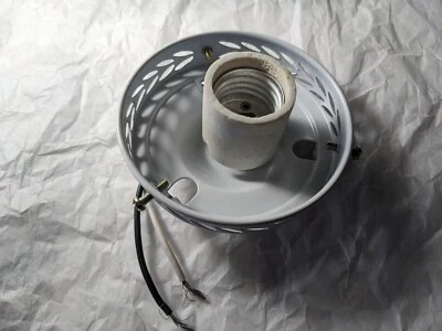 Ceiling Fan parts - White School House Light Kit No Glass Foto 1 de 2