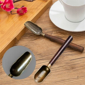 Ceremony Utensils Teaspoon Hand Tea Ebony Wooden Gentlemen Tea Spoon Buddha - Bild 1 von 5