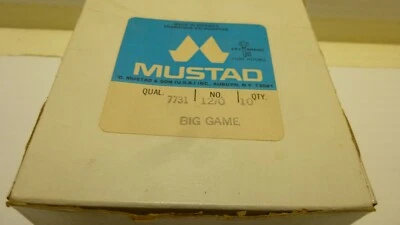 MUSTAD 7731 BIG GAME TAPERED BLAZED RING 7731- 10- PACK-- SIZE  12/0--OLD STOCK - Image 1 of 3