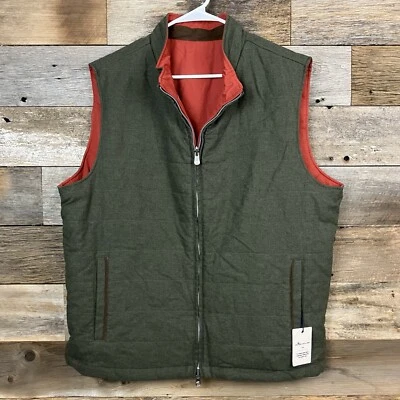 Peter Millar Men’s Size XL Crown Reversible Vest Green & Orange NWT! - Image 1 of 4