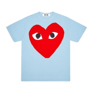 CDG Play Comme des Garçons Bright Heart Logo T-Shirt (Blue) - Picture 1 of 1