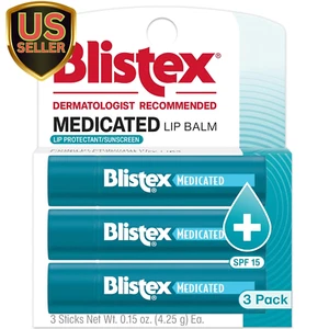 Medicated Lip Balm, 0.15 Ounce, 3 Count (Pack of 1) Prevent Dryness & Chappin... - Picture 1 of 1