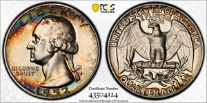 Registry Finest Toned PCGS PR67 1952 Superbird + Hand Engraved TF Proof Quarter - Picture 1 of 3