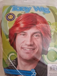 Tony Wig Hair Short Ginger Cosplay Halloween Fancy Dress Stag 70s Male - Picture 1 of 5