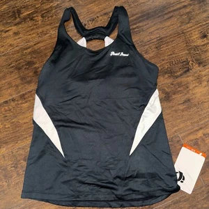 Pearl Izumi Women's Sz Large Keyhole Tank Top Sports Bra Black/White Colorblock - Picture 1 of 6