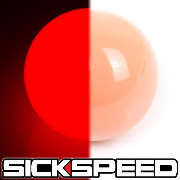 RED GLOW IN THE DARK SHIFT KNOB FOR MANUAL THROW SHIFTER 10X1.25 K61 - Image 1 of 1