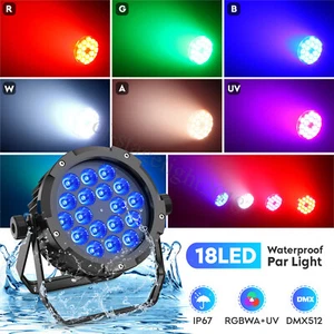 2 pièces 270 W étanche RGBWA UV LED par lumière DMX scène DJ par can faisceau lumineux US - Photo 1/11