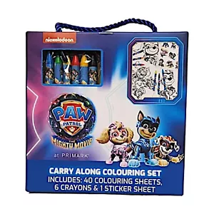 PAW Patrol Carry Along Colouring Set 40 Sheets Crayons Stickers Portable Kit - Picture 1 of 13