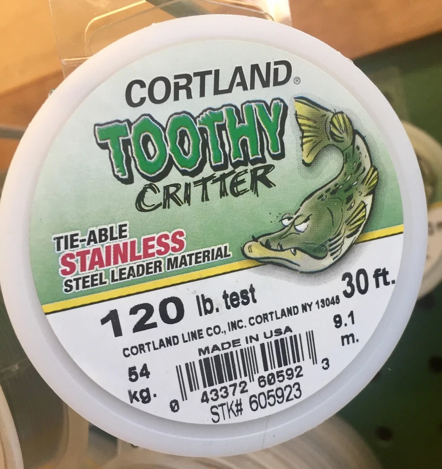 Líder de acero inoxidable Cortland Toothy Critter 30 ft #120 lb Foto 1 de 1