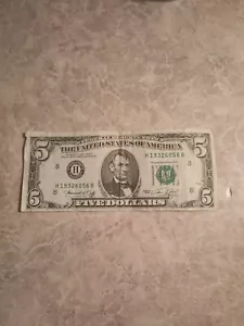 US 1974 $5.00 FEDERAL RESERVE NOTE H (St. Louis) CHCU -Beautiful Corners/Color.. - Picture 1 of 3