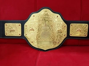 Cintura campionato wrestling wrestling grande oro 2 mm materiale zinco - Foto 1 di 4