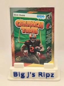2023 Donruss Gold Foil Crunch Time Nick Chubb SSP - Picture 1 of 2