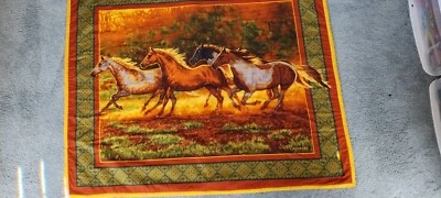 ARTE DE PARED DE TELA DE ALGODÓN SEMENTALES PARA CORRER 35" X 43" Foto 1 de 4