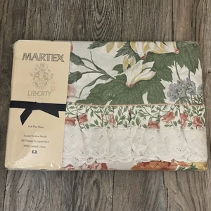 NWT Vintage Martex Liberty Of London Full Flat Sheet, Floral USA - Picture 1 of 7