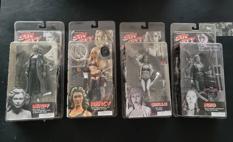 Neca Sin City Lot Of 4 Nancy, Wendy,  Shellie And Miho Bloody Exclusive Cover